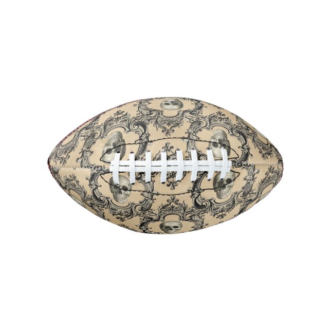 Victorian Framework Skulls Goth Skeleton Gothic Football (Front)