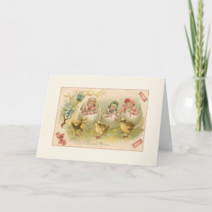 Victorian French Joyeuses Pâques Easter Card