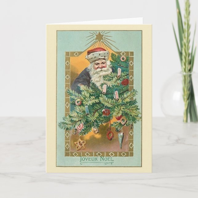 Victorian French Joyeux Noël Christmas Card (Front)