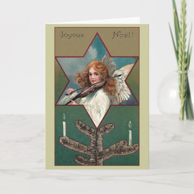 Victorian French Joyeux Noël Christmas Card (Front)