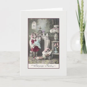 Victorian French Joyeux Noël Christmas Card