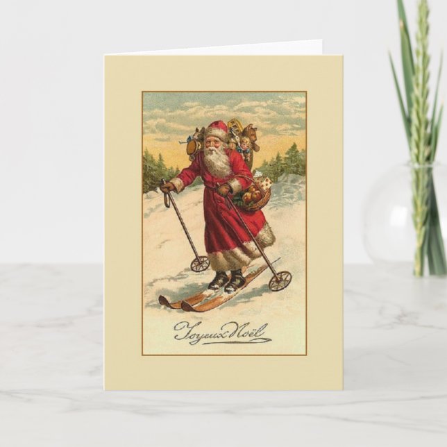 Victorian French Joyeux Noël Christmas Card (Front)