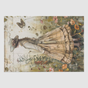 Victorian Garden Girl Tissue Paper