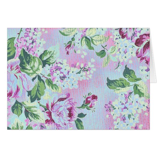 Victorian Garden Shabby Purple Card