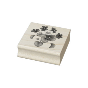 Victorian Garden Violets Rubber Stamp