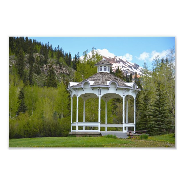 Victorian Gazebo, Silverton, Colorado Photo Print (Front)