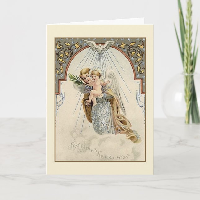 Victorian German Religious Christmas Card (Front)