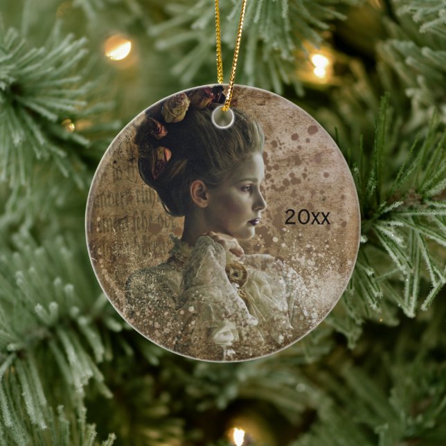 Victorian Ghost Lady-in-Waiting Ceramic Ornament (Tree)