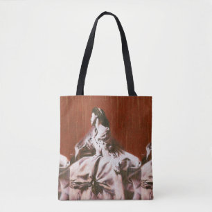 Victorian Girl En Blanc Tout Sur Le Sac D'Impressi