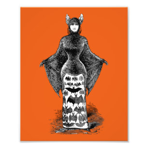Victorian Girl in Bat Costume I Photo Print