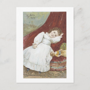 Victorian Girl with her Doll Postcard