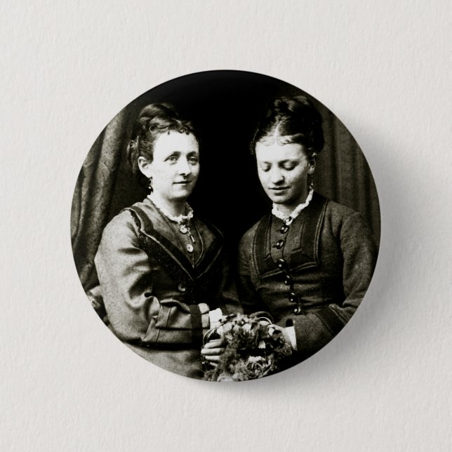 Victorian Girlfriends 2 Inch Round Button (Front)