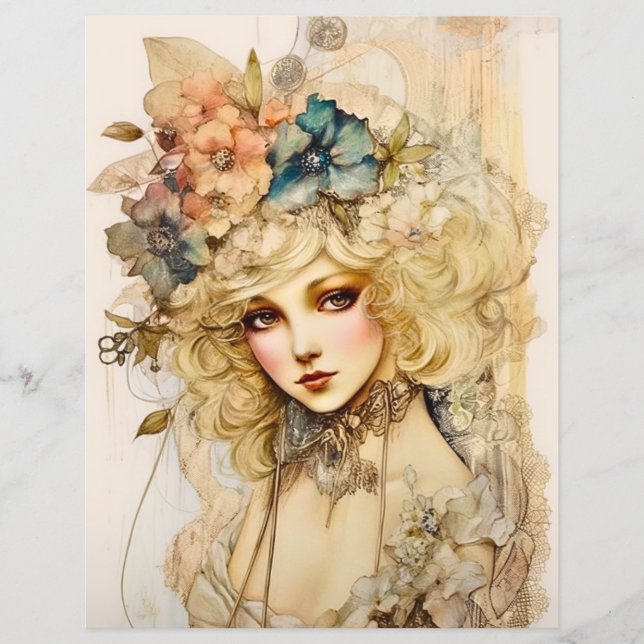Victorian Glamour Scrapbook Paper (Front)