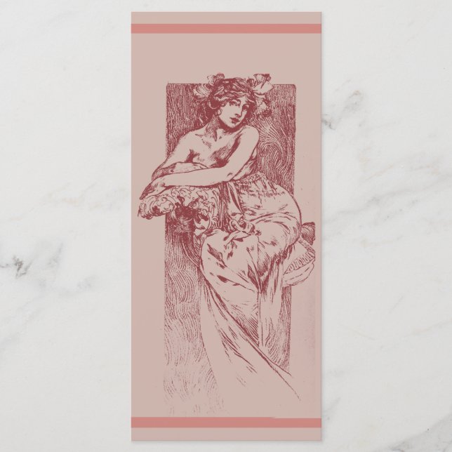 Victorian Goddess in Rose Menu card (Front)