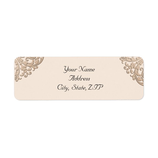 Victorian Gold Filigree Adresse de retour (Devant)