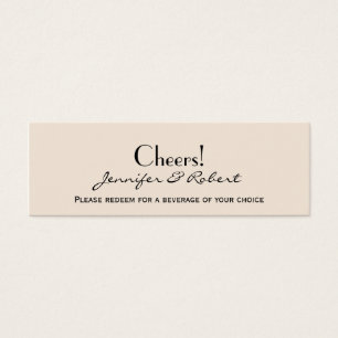 Victorian Gold Filigree Wedding Drink Tickets