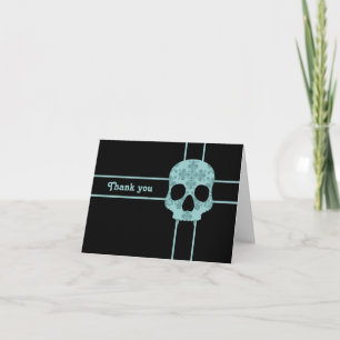 Victorian goth damask fanged skull Thank you