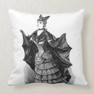 Victorian/Gothic Batgirl/Bat Costume Throw Pillow