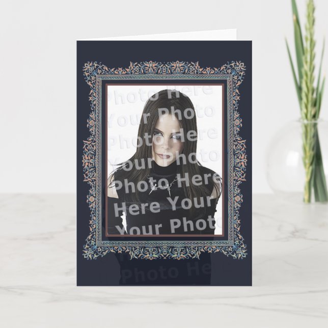 Victorian Gothic Customizable Photo Frame Card (Front)