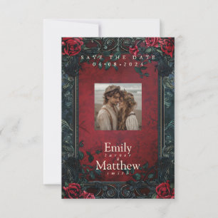 Victorian Gothic Elegance Wedding Save The Date