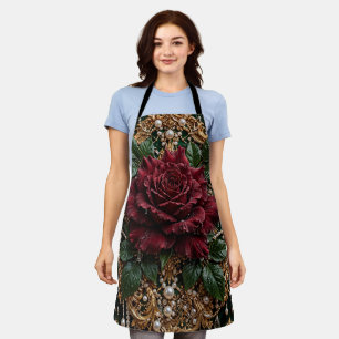 Victorian Gothic Floral Apron