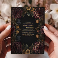 Victorian Gothic Floral Frame Wedding