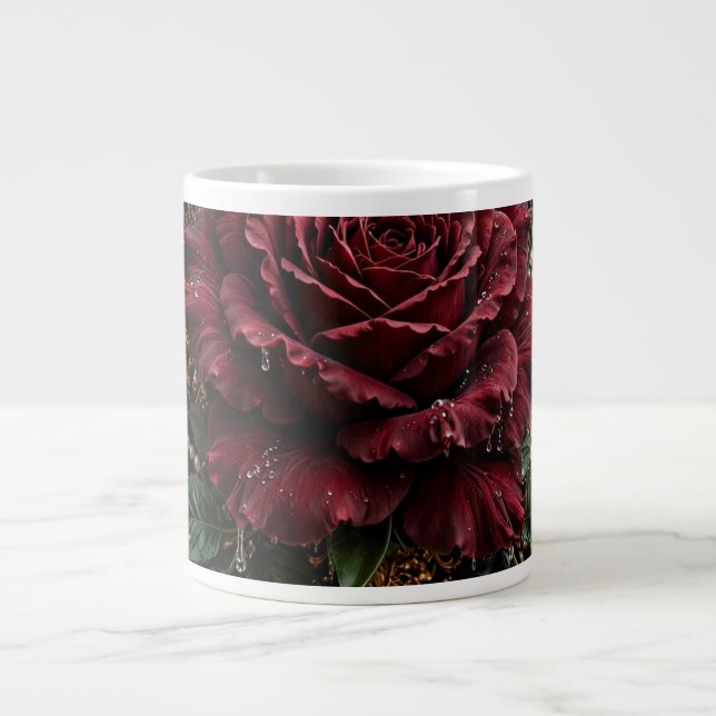 Victorian Gothic Floral  Large Coffee Mug (Front)