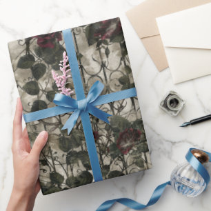 Victorian Gothic Garden Pattern Wrapping Paper