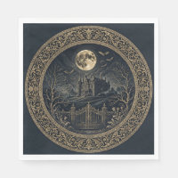 Victorian Gothic Halloween Manor Napkins