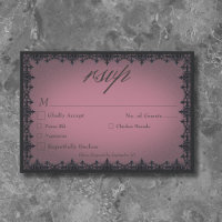 Victorian Gothic Iron Border Burgundy Wedding