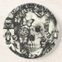 Victorian gothic lace skull pattern