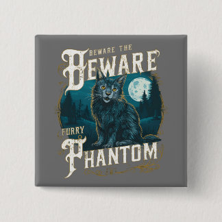 Victorian Gothic Maine Coon Mysterious Nightt 2 Inch Square Button