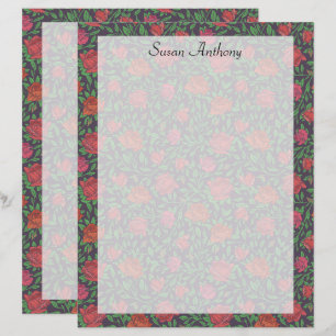 Victorian Gothic Perfect Red & Fuchsia Roses Paper