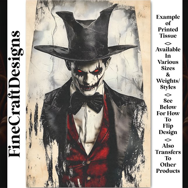 Victorian Gothic Sinister Villain BB6 Decoupage Tissue Paper (Creator Uploaded)