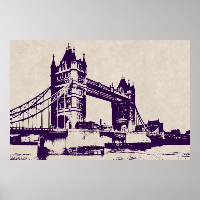 VICTORIAN GOTHIC TOWER BRIDGE - LONDON POSTER (Front)