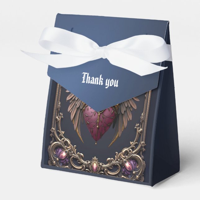 Victorian Gothic Wedding Collection Favor Box (Front Side)