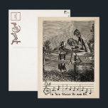 Victorian Grasshopper Song Postcard<br><div class="desc">Vintage Victorian grasshopper song postcard from the late 1800s.  "In This Wheat By and By" was a parody of "In the Sweet By-and-By",  written from the perspective of grasshoppers in 1878. High quality,  restored vintage image.</div>