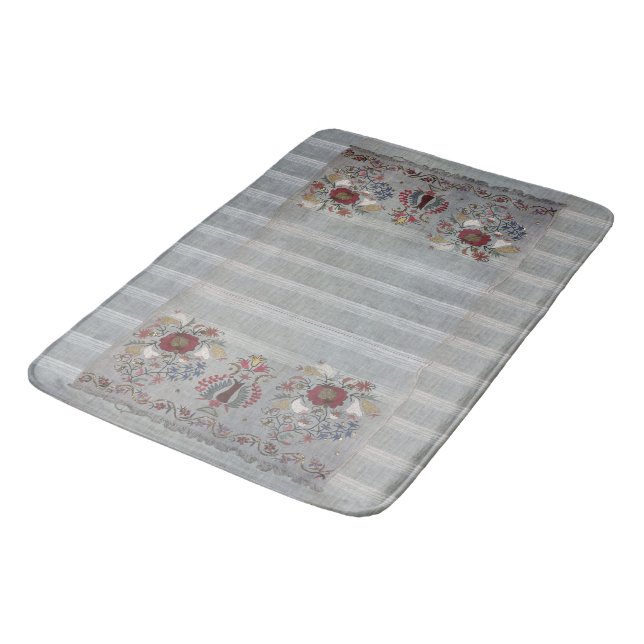 Victorian Greek Russian Design Boho Bath Mat (Angled)