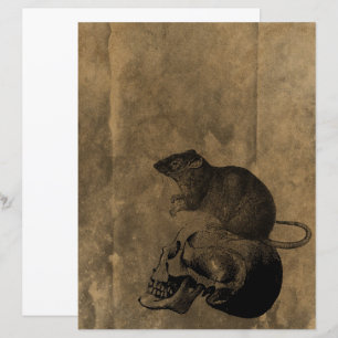 Victorian Halloween Gothic Mouse Scrapbook Paper