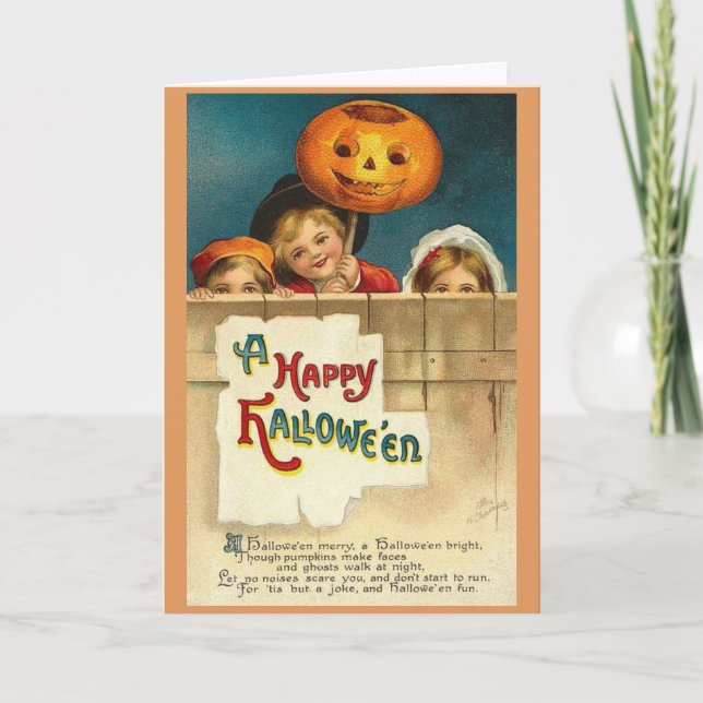 Victorian Hallowe'en Greeting Card (Front)