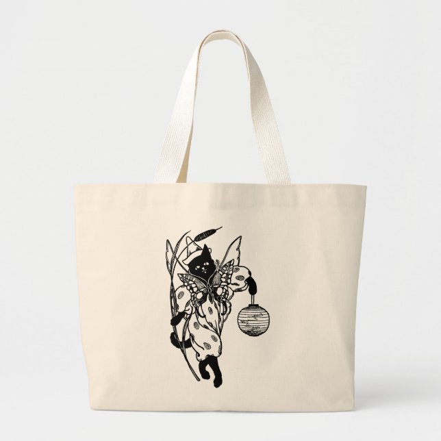 Victorian Halloween Kitty Cat in Costume Tote Bag (Front)