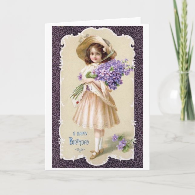 Victorian Happy Birthday Card (Front)