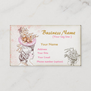 victorian hat Business Card Template