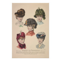Victorian Hat Collection French Fashion Plate