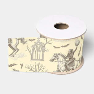 Victorian Headless Horseman Halloween Grosgrain Ribbon
