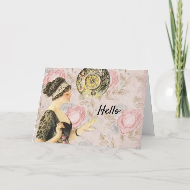 Victorian Hello Card (Front)