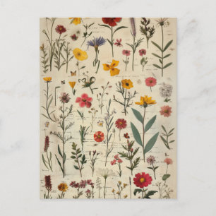 Victorian Herbarium style image Postcard