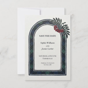 Victorian Highland Lodge Henderson Tartan Wedding Save The Date