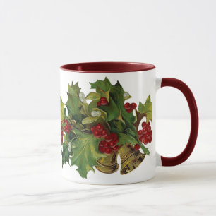 Victorian Holly Christmas Mug