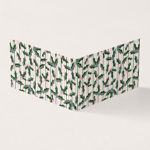 Victorian Holly Holiday Gift Enclosure Card